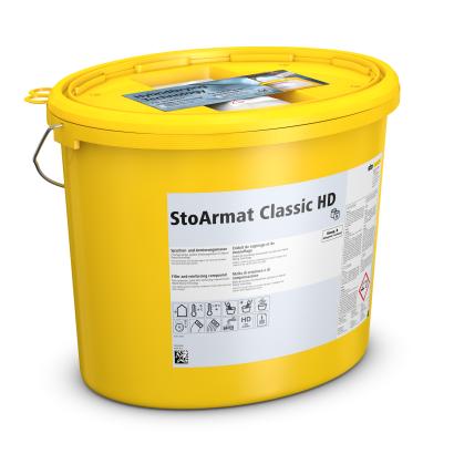 Photo produit : seau jaune Sto avec StoArmat Classic HD :enduit de marouflage organique