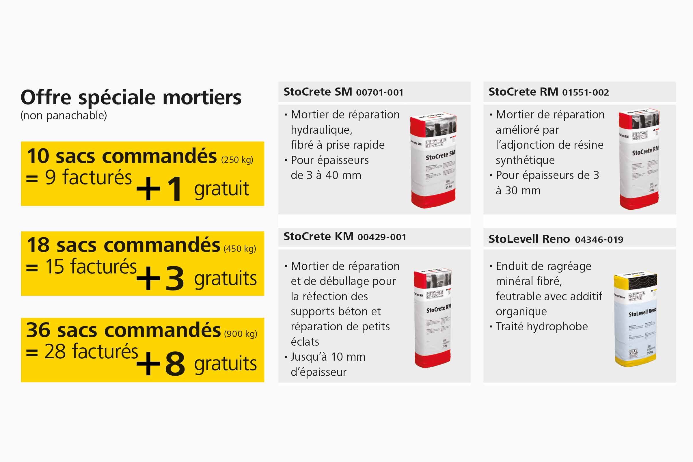 Promo Mortier Sto Février Mars 2025