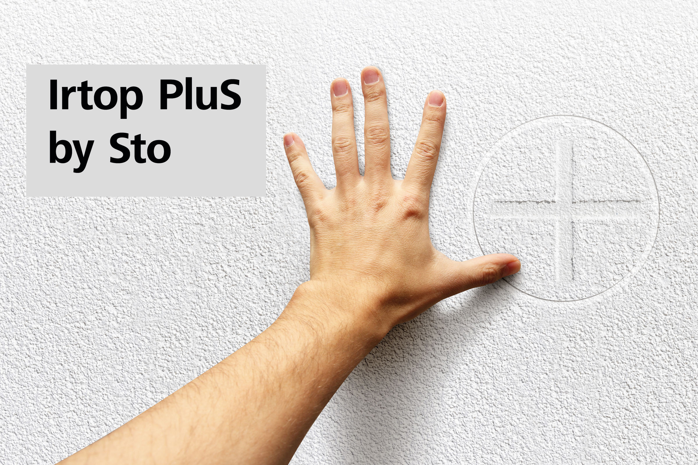 Mais sur mur avec un plus