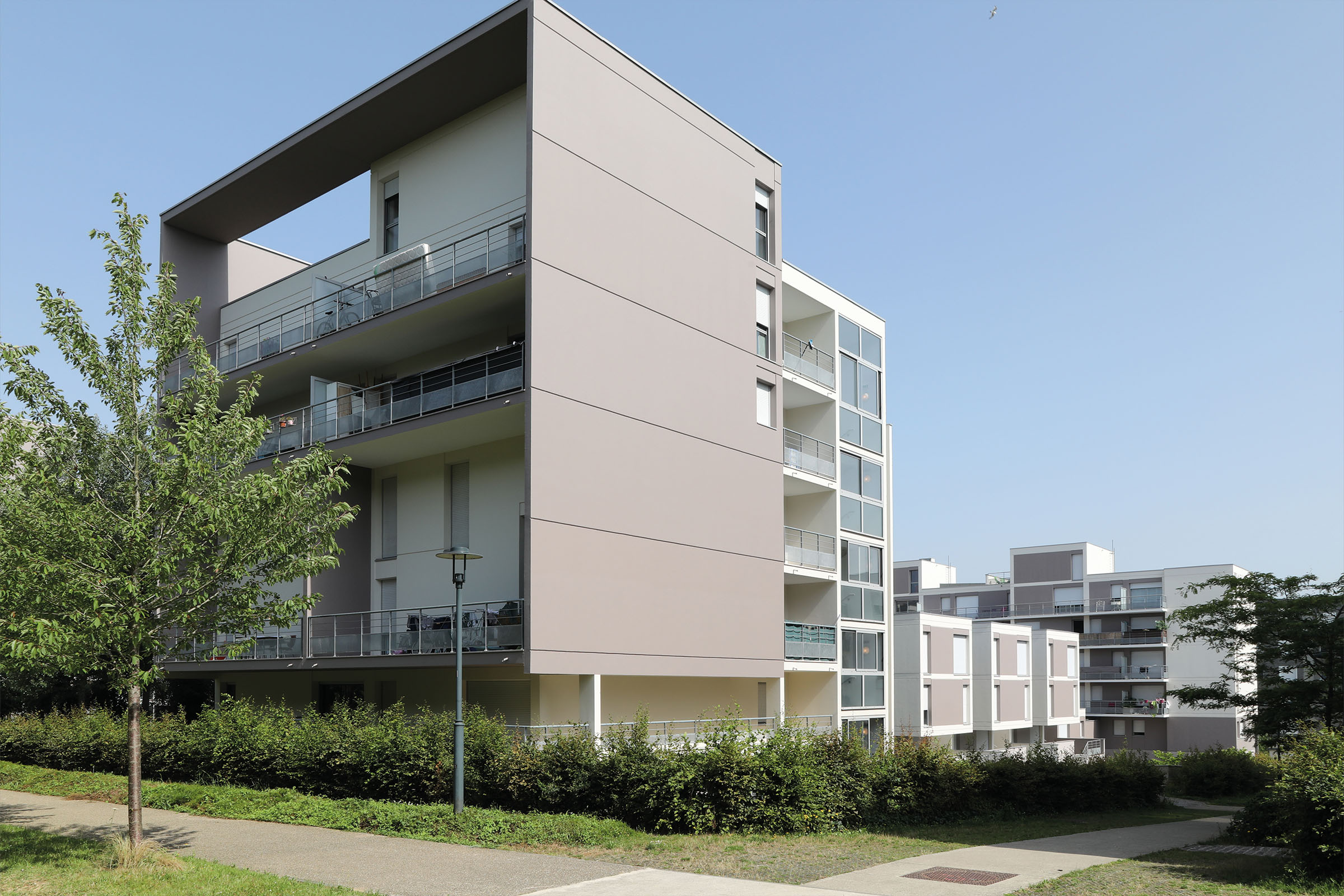 Logement social, avenue André Malraux, ZAC de Beauregard, Rennes (35).  