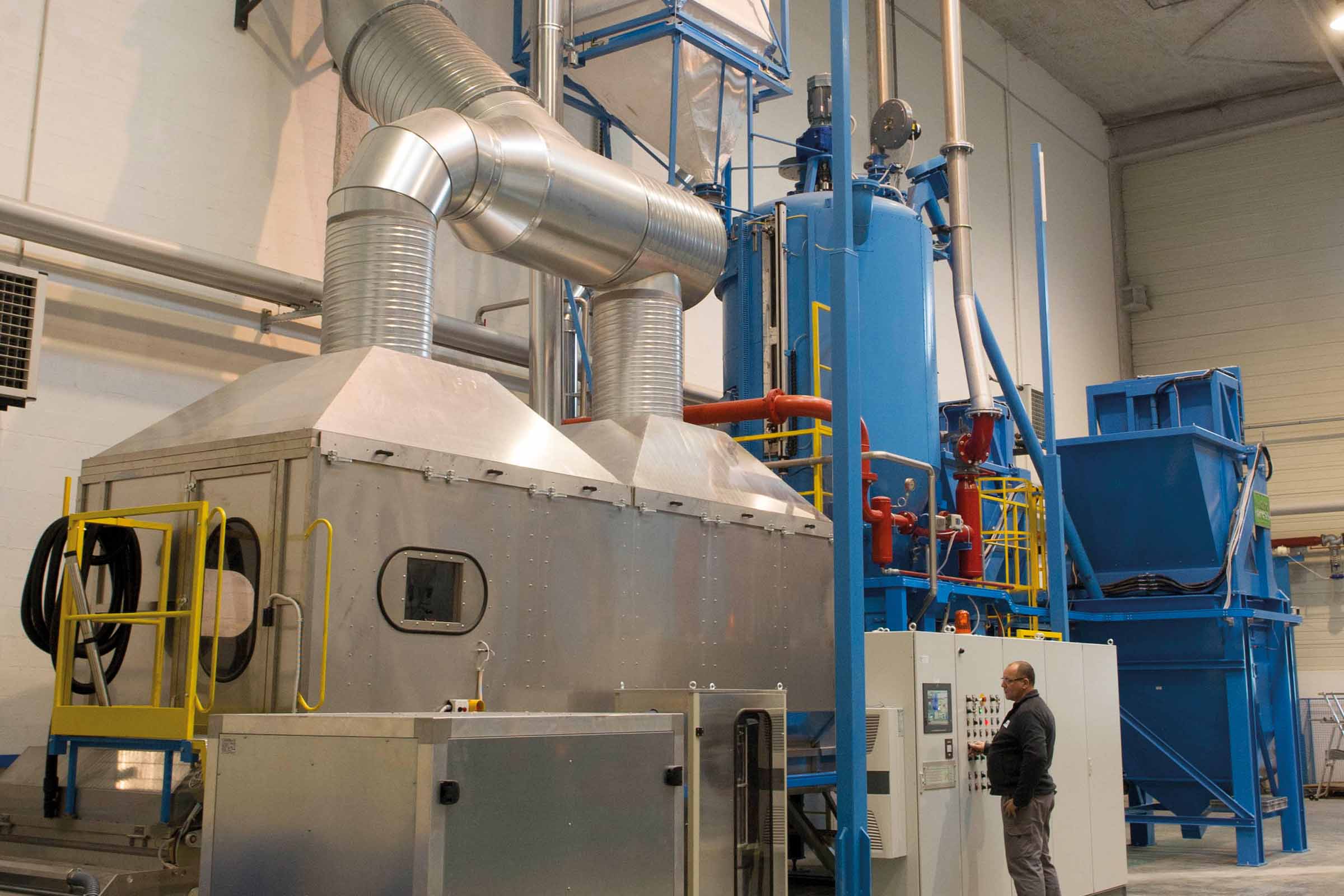 Pré-expansion des billes à la vapeur d’eau