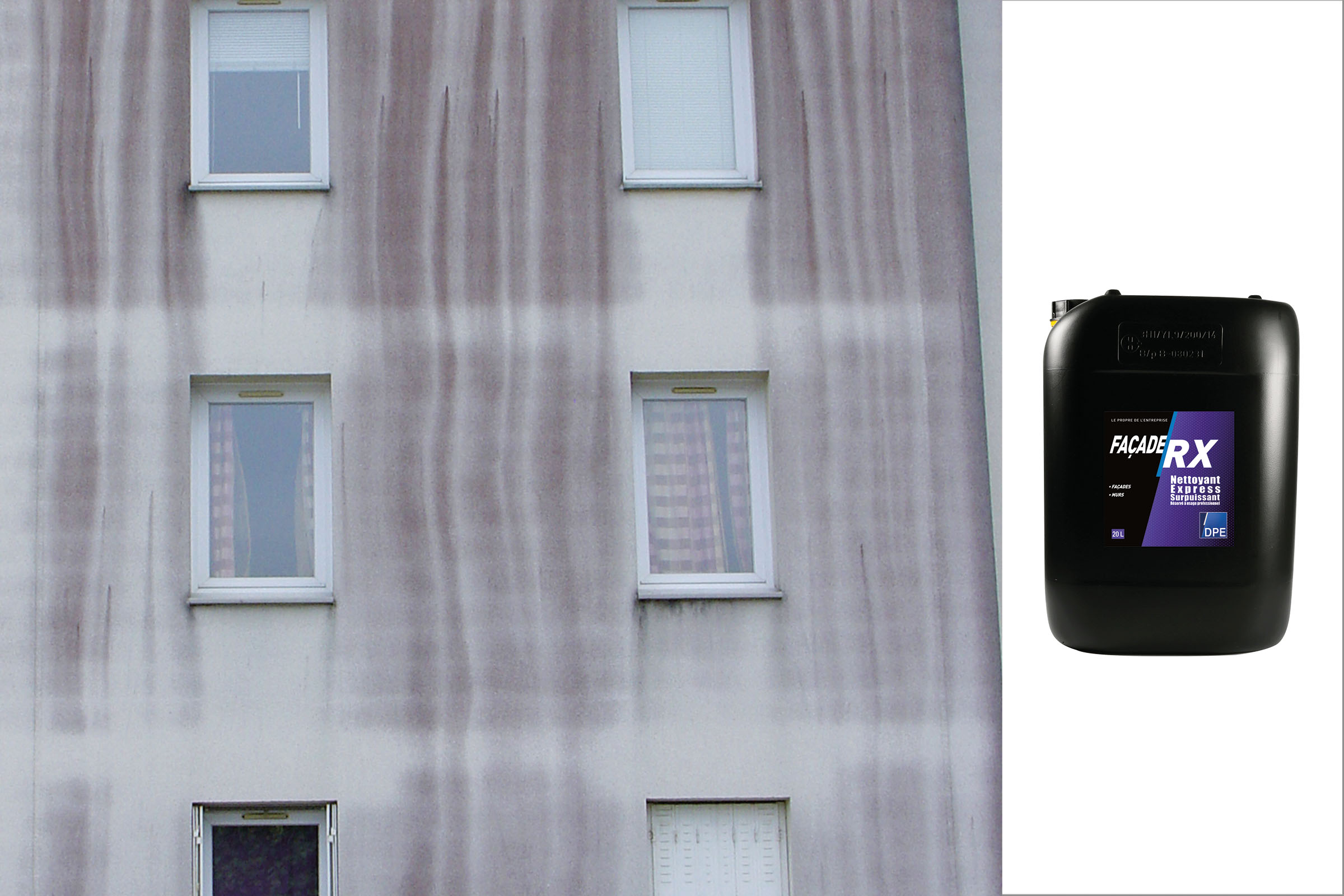 Maison encrassée par des algues rouges