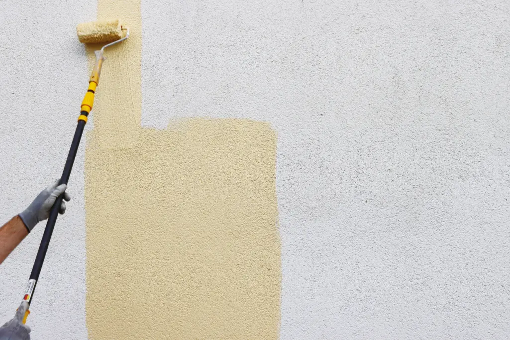 Maison individuelle blanche et grise