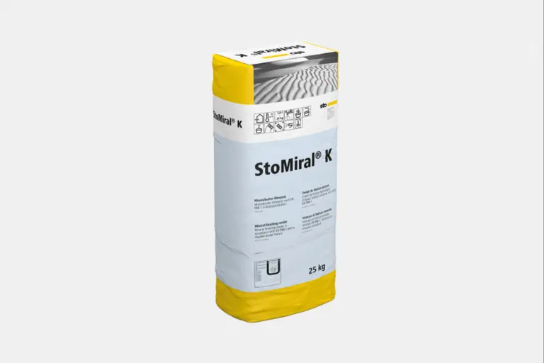 Système ITE Durable StoTherm AimS® : Enduit de finition à la chaux dans sac : StoMiralS®