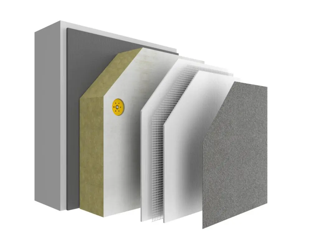 Système d’ITE StoTherm Classic® L/MW avec panneau d'isolation de façade en laine de roche