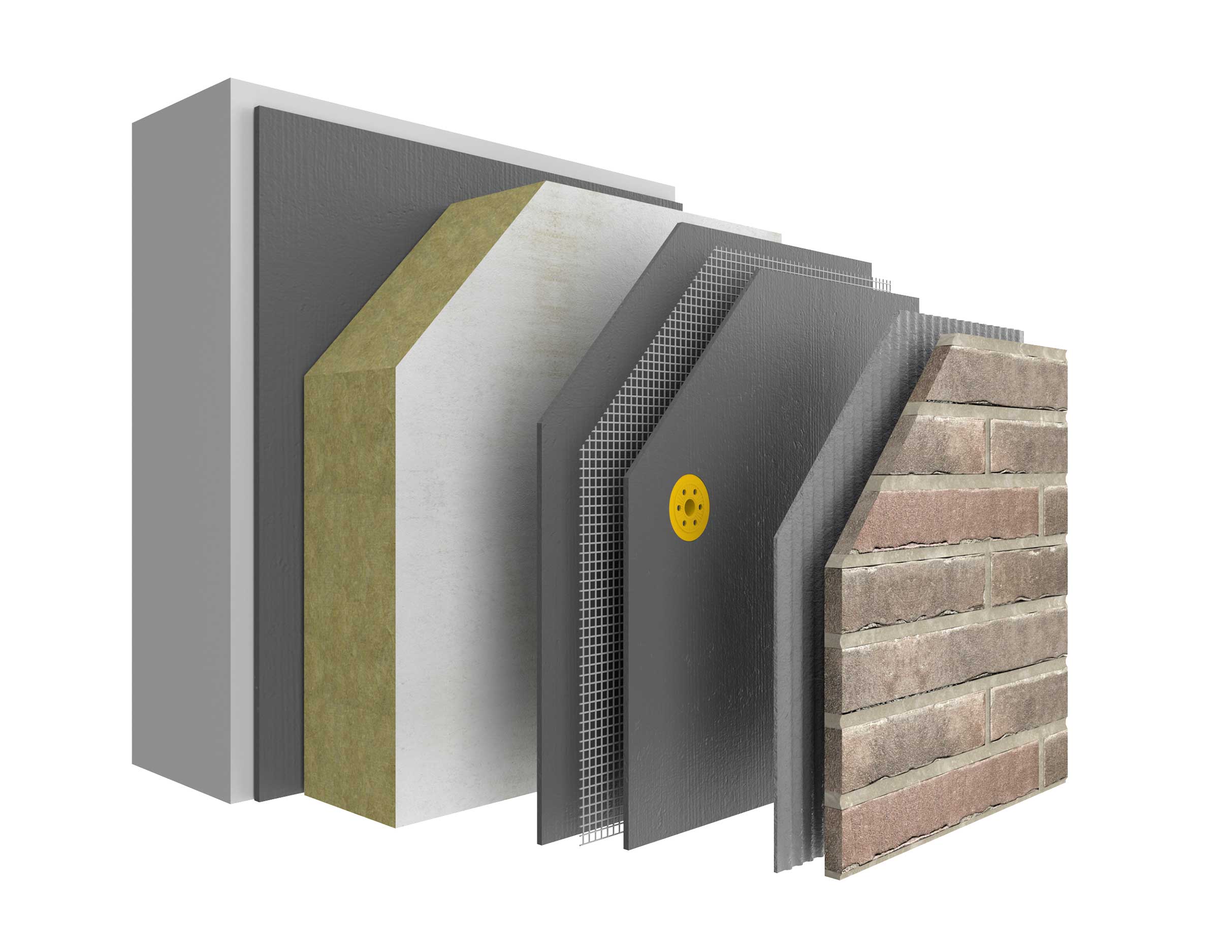 Système StoTherm Brick avec laine de roche
