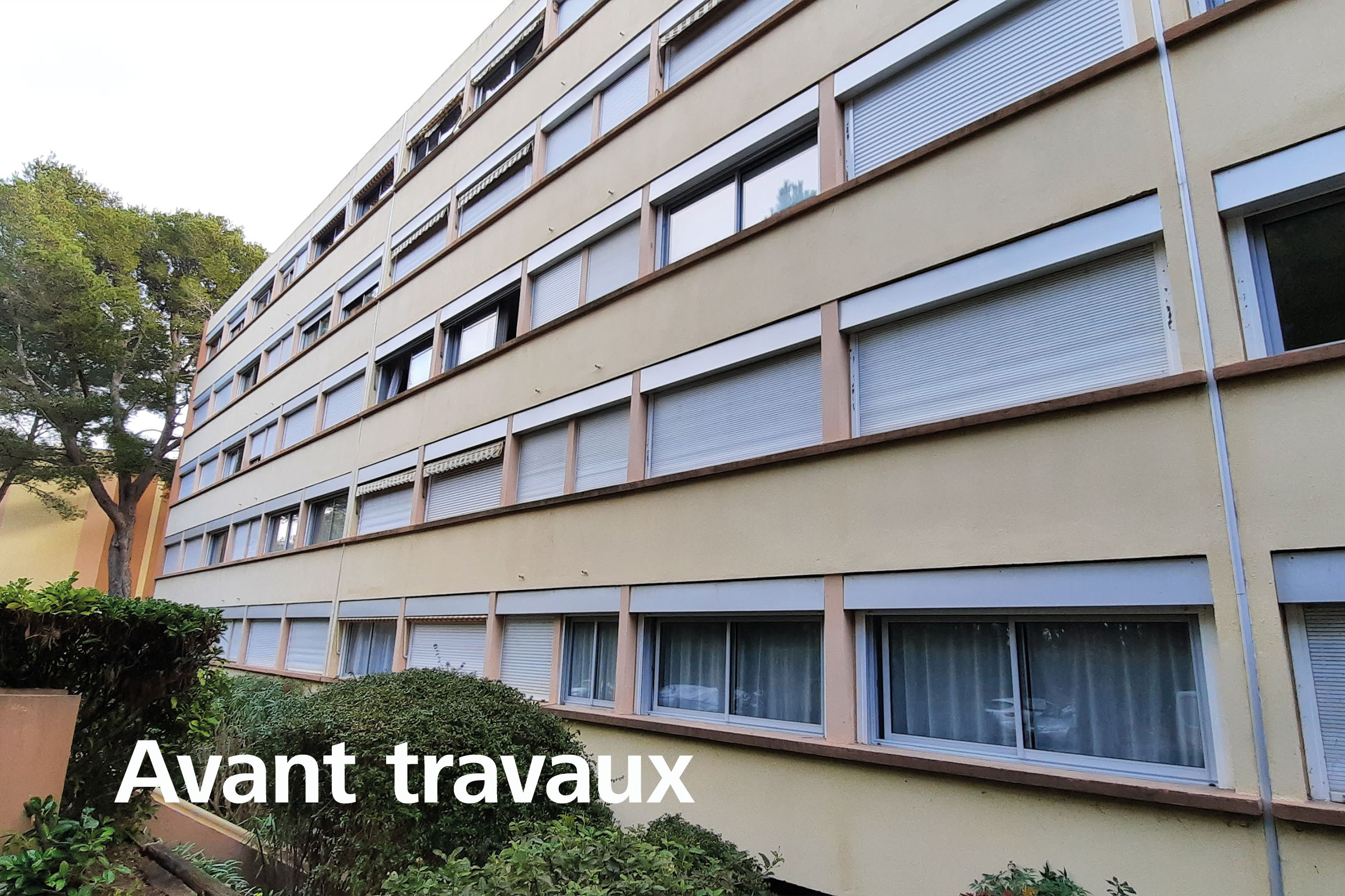 Résidence Méditerranée, Vallauris (06), avant travaux d'ITE